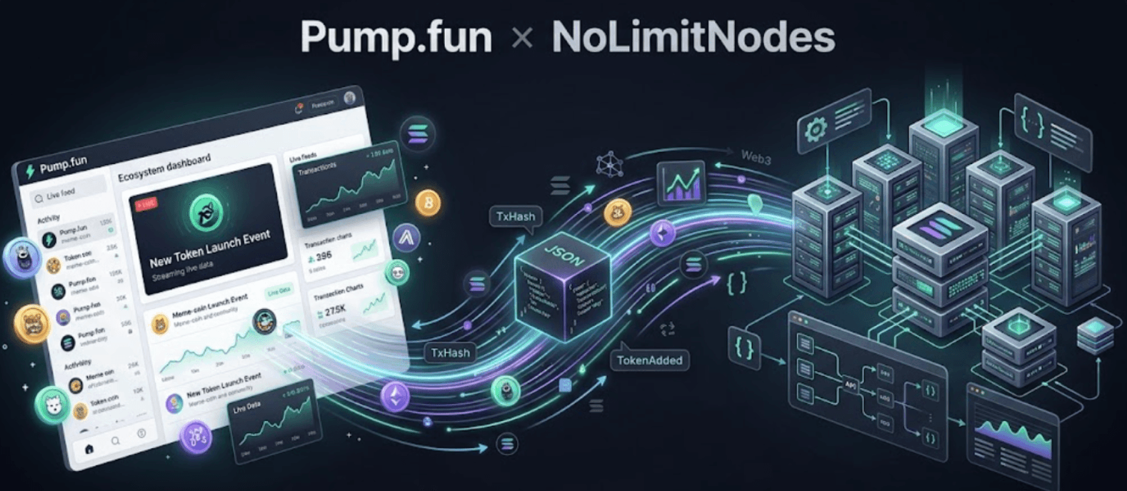 Pump.fun WebSocket API real-time data with NoLimitNodes